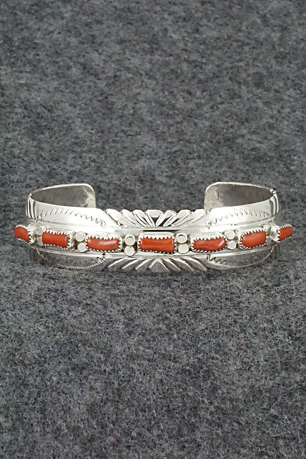 Coral & Sterling Silver Bracelet - David Segar