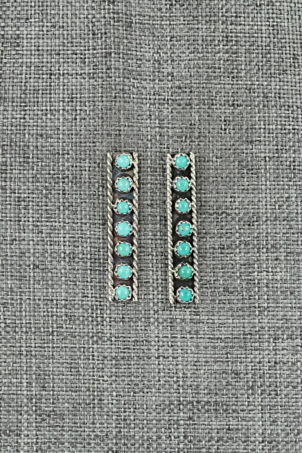 Turquoise & Sterling Silver Earrings - Dominic Duboise