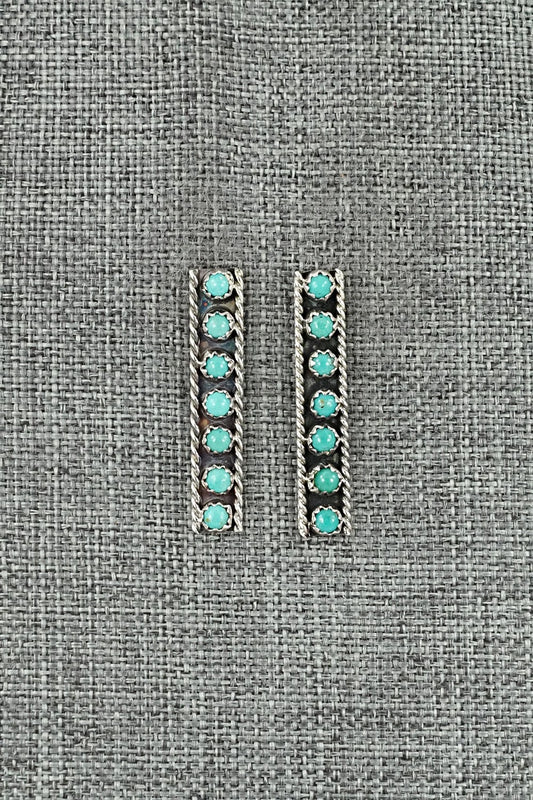 Turquoise & Sterling Silver Earrings - Dominic Duboise