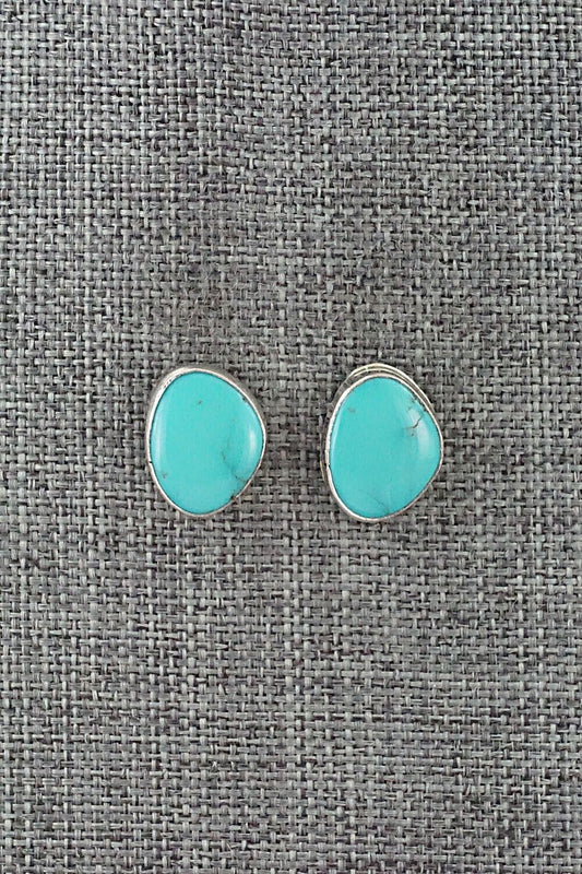 Turquoise & Sterling Silver Earrings - Marco Begaye