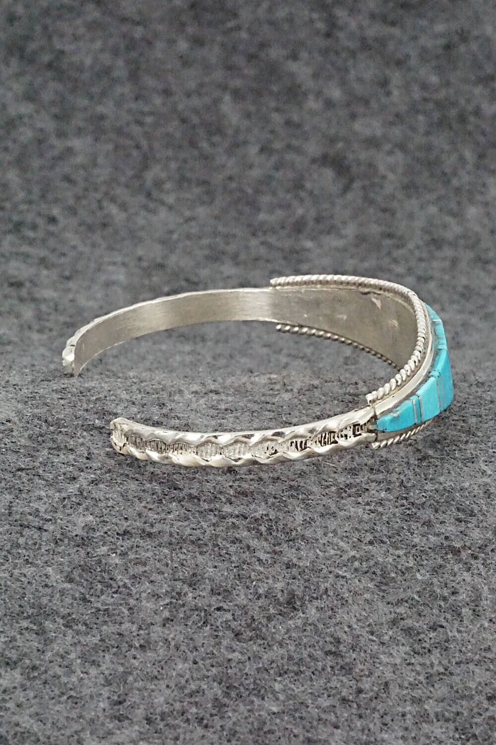Turquoise & Sterling Silver Inlay Bracelet - Deirdre Luna Panteah