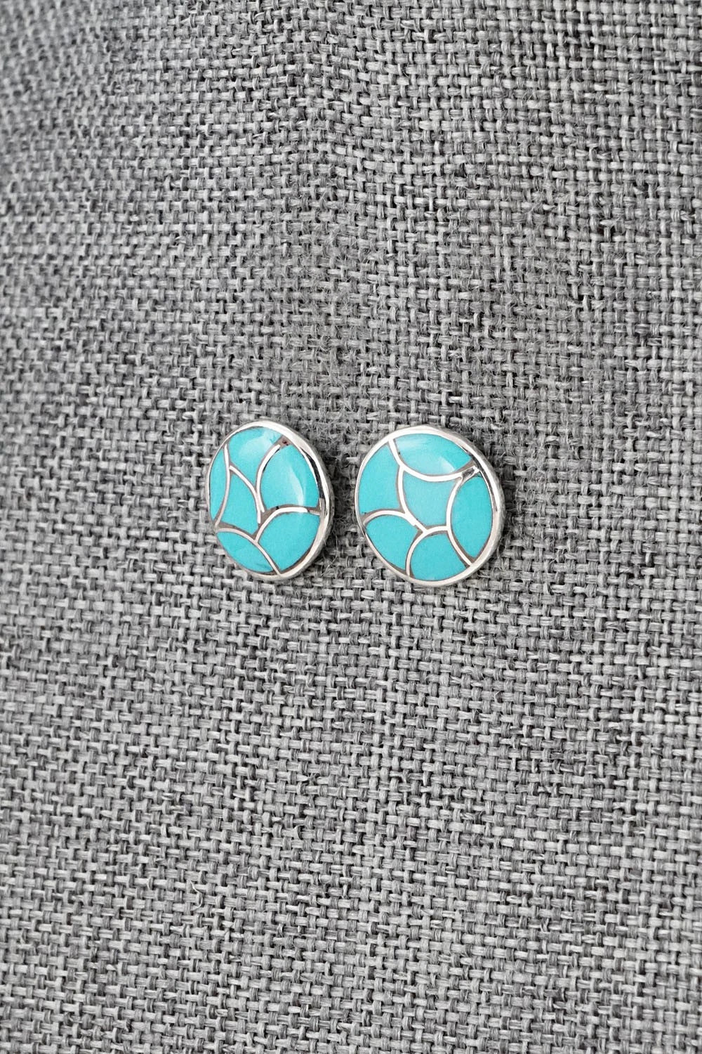 Turquoise & Sterling Silver Earrings - Orena Leekya