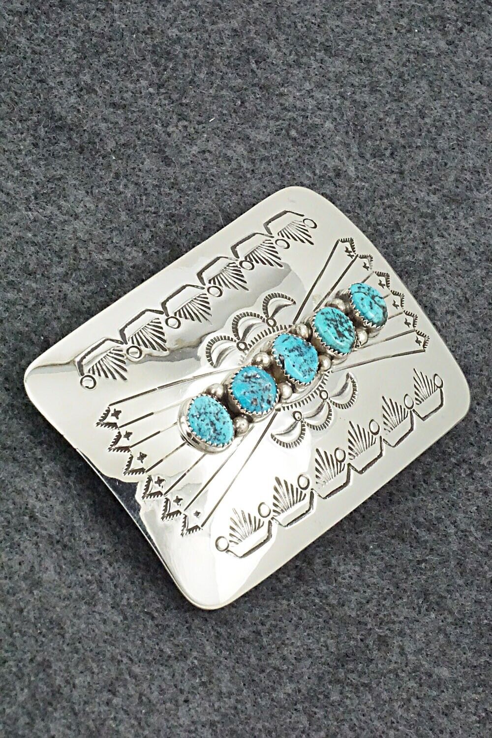 Turquoise & Sterling Silver Belt Buckle - Jolene Begay