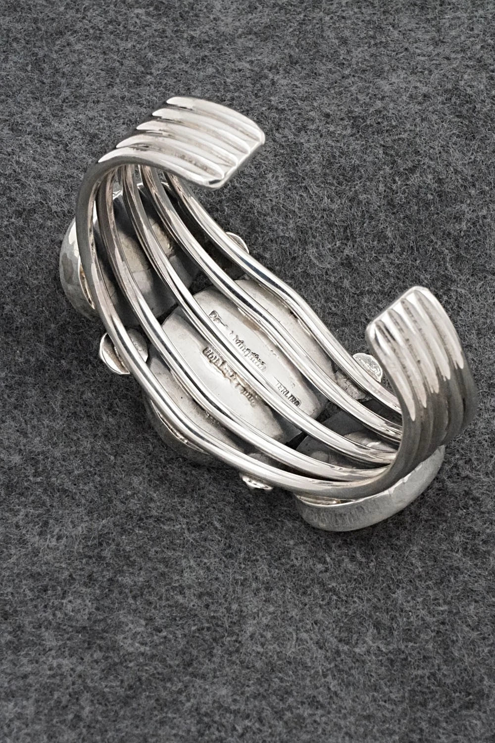 Spiny Oyster & Sterling Silver Bracelet - Paul Livingston