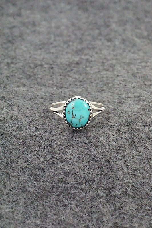 Turquoise & Sterling Silver Ring - Betty Hawthorne - Size 8