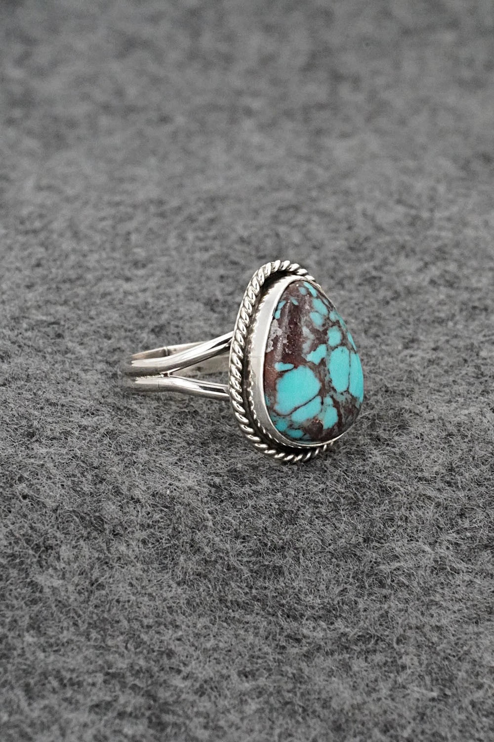 Turquoise & Sterling Silver Ring - Eugene Gruber - Size 7