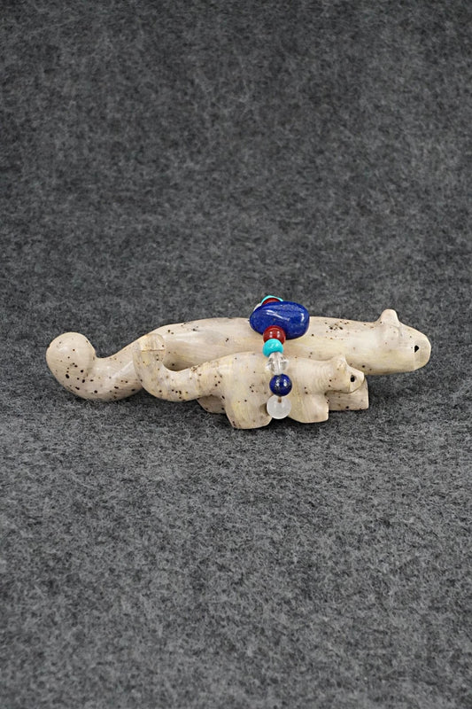 Mountain Lions Zuni Fetish Carving - Cheryl Beyuka