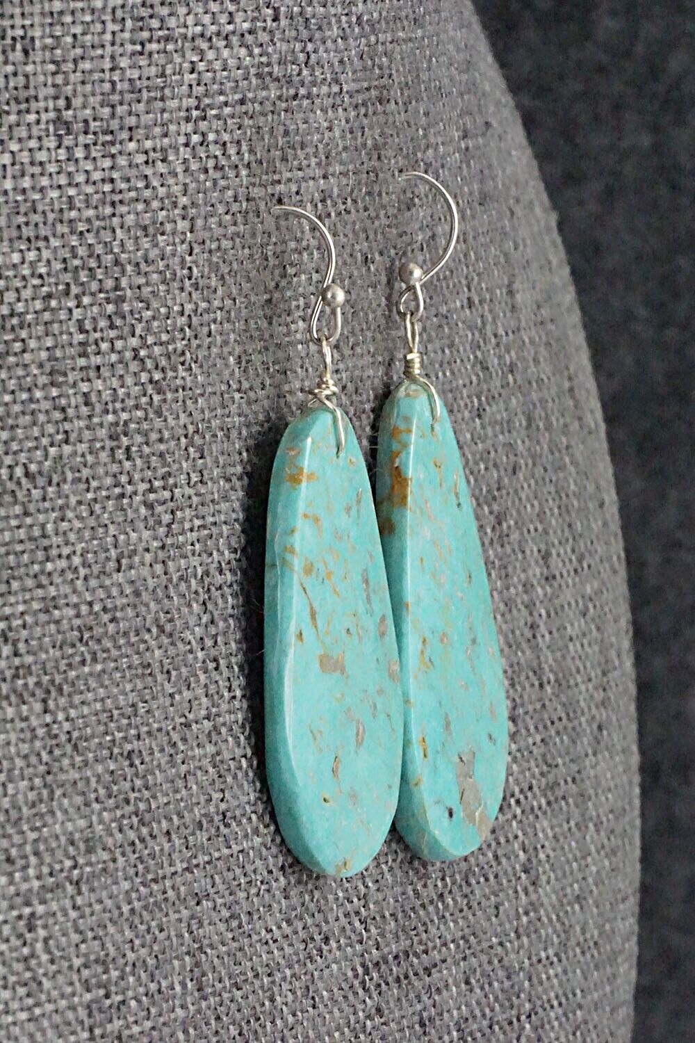 Turquoise & Sterling Silver Earrings - Joe Garcia