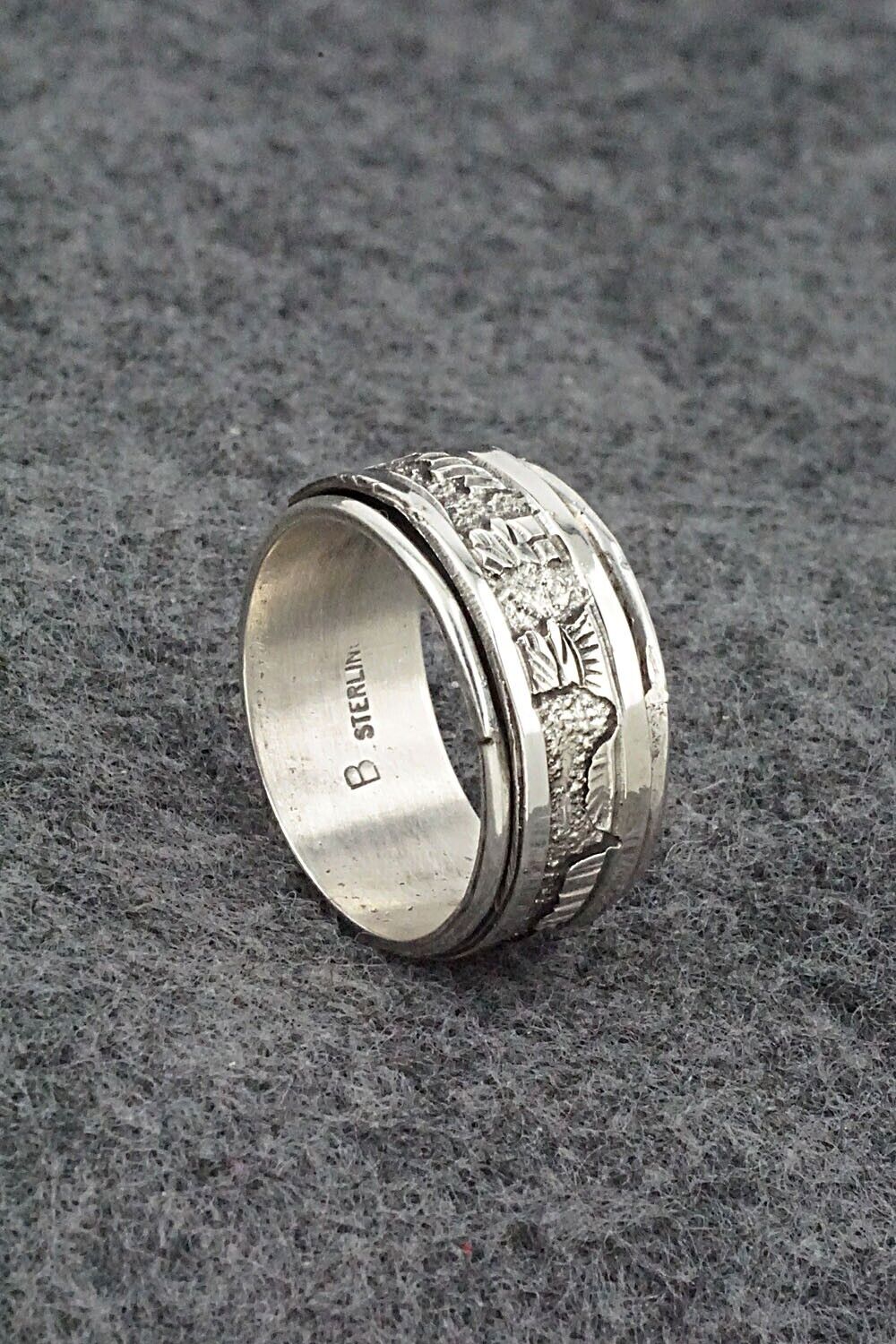 Sterling Silver Spinner Ring - Elaine Becenti - Size 9