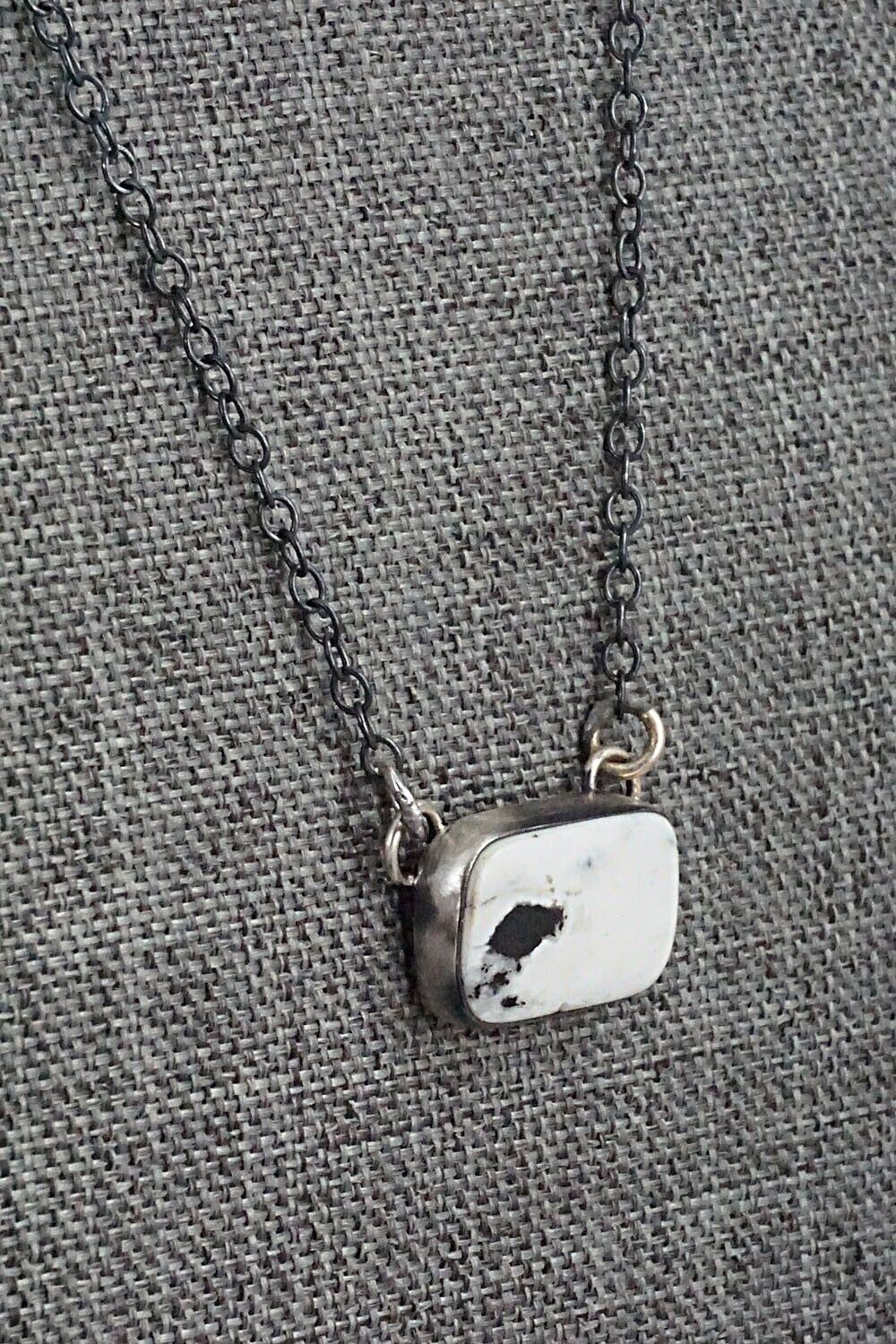 White Buffalo & Sterling Silver Necklace - Angela Martin