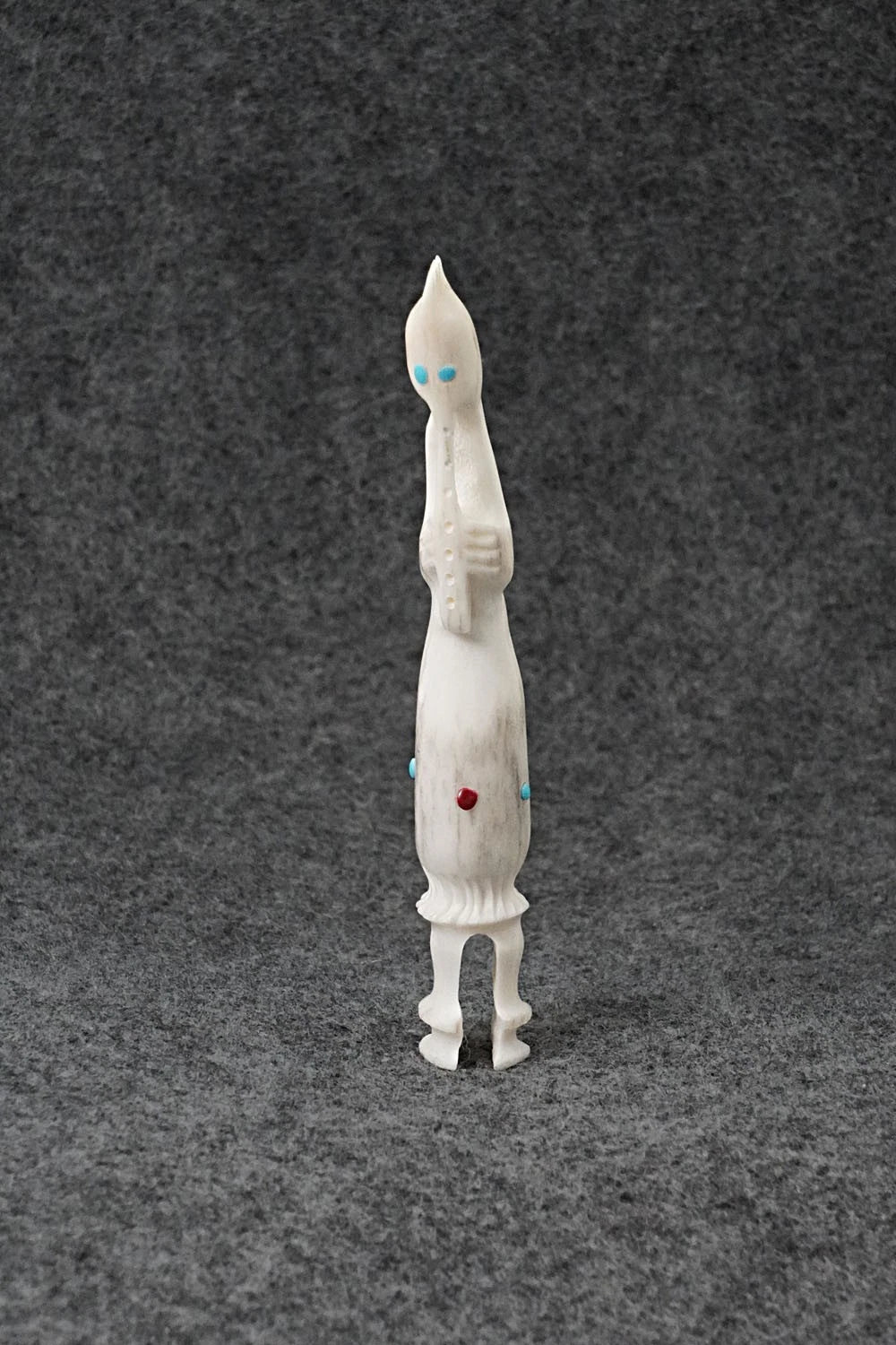 Flute Player Zuni Fetish Carving - Ethan Lowsayate