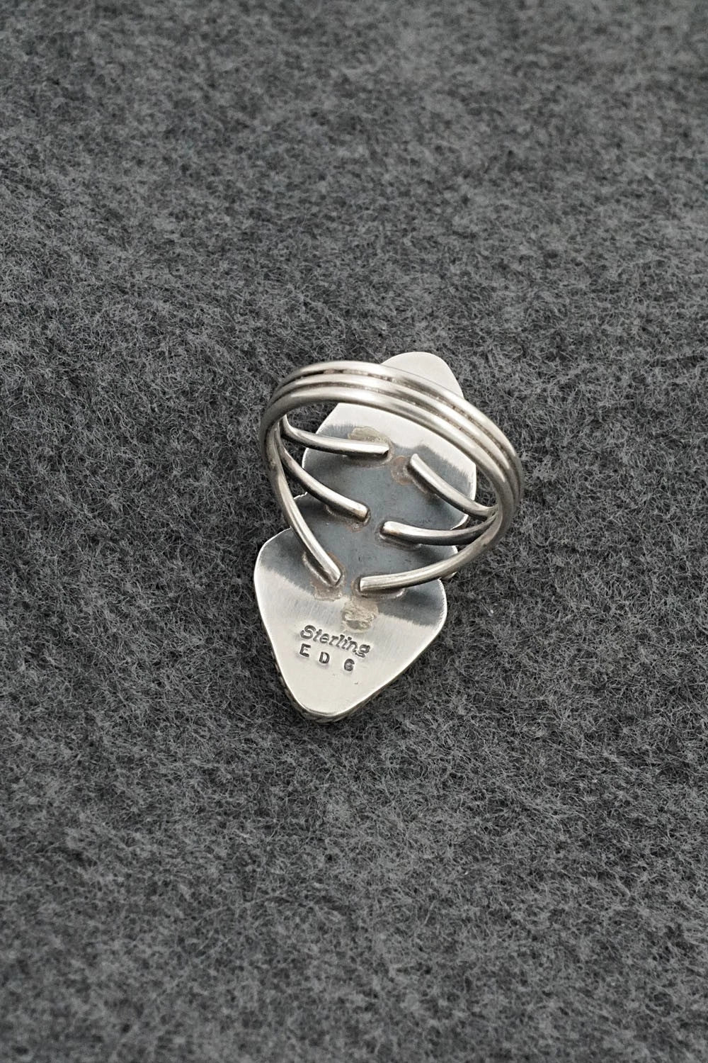 Turquoise & Sterling Silver Ring - Eugene Gruber - Size 8