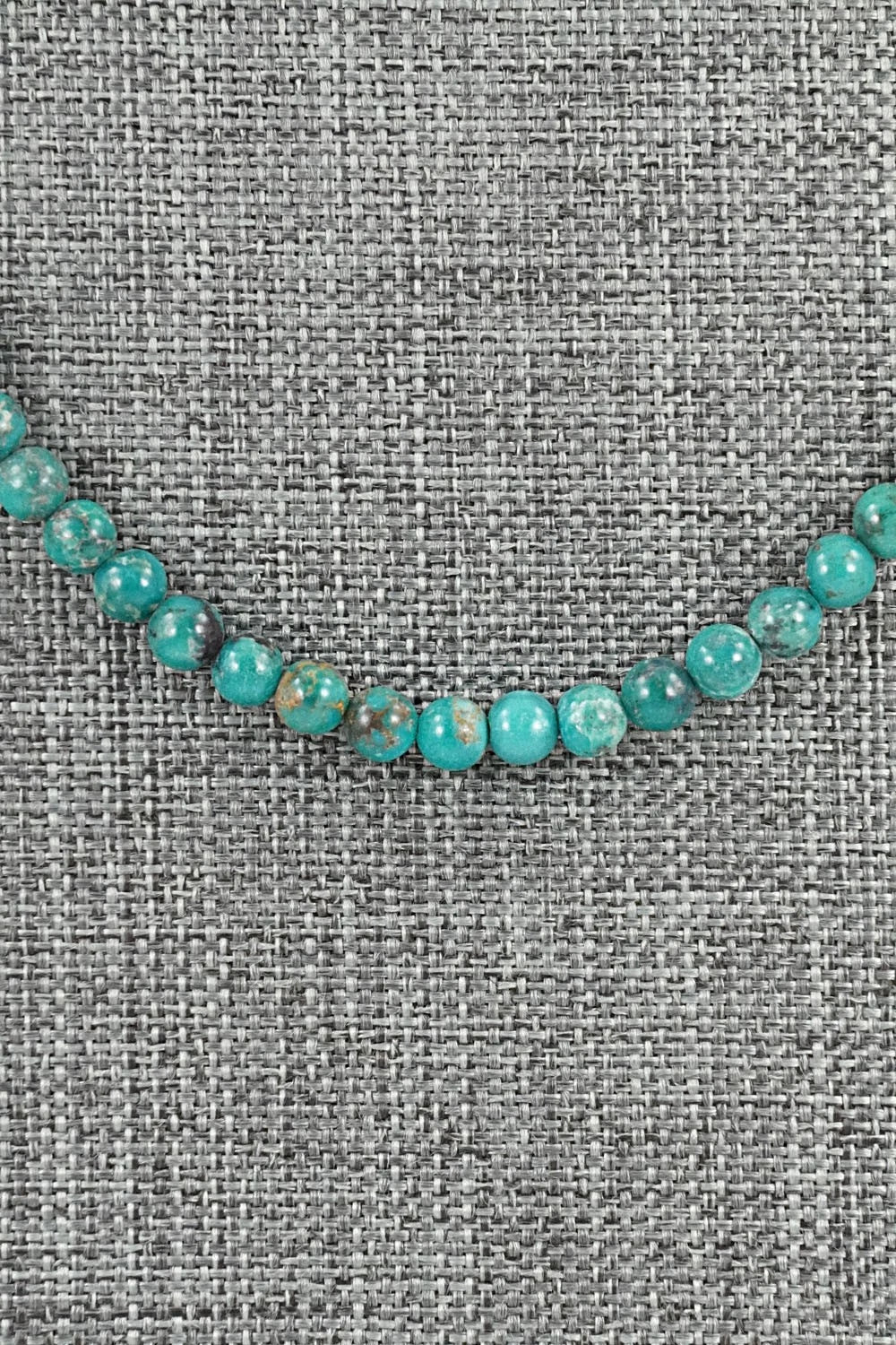 Turquoise & Sterling Silver Necklace 18" - Doreen Jake