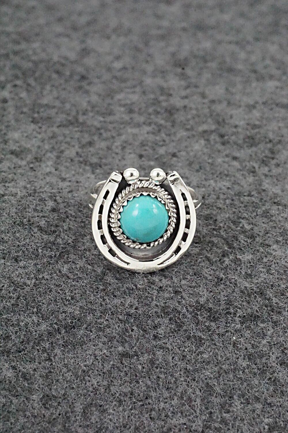 Turquoise & Sterling Silver Ring - Alice Rose Saunders - Size 6.5