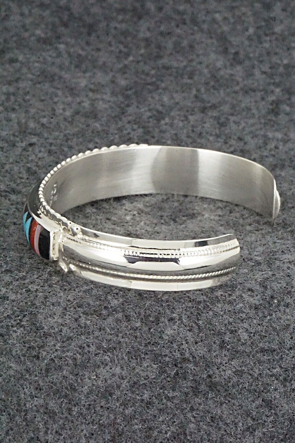 Multi Stone & Sterling Silver Inlay Bracelet - Rebecca Sheyka