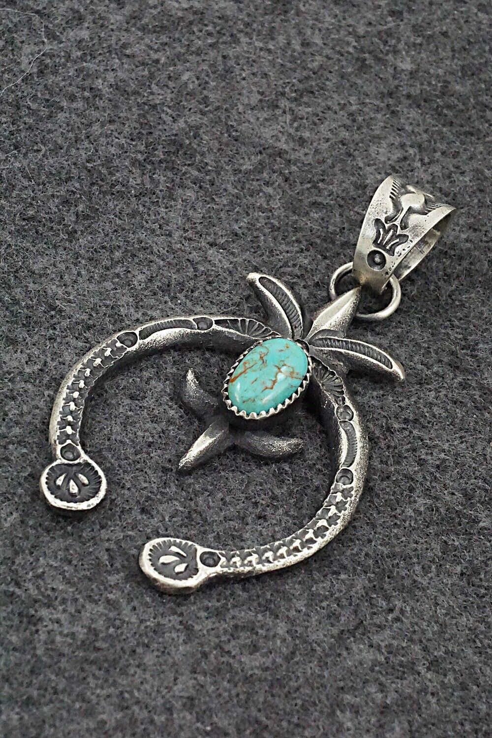 Turquoise & Sterling Silver Pendant - Eva & Linberg Billah