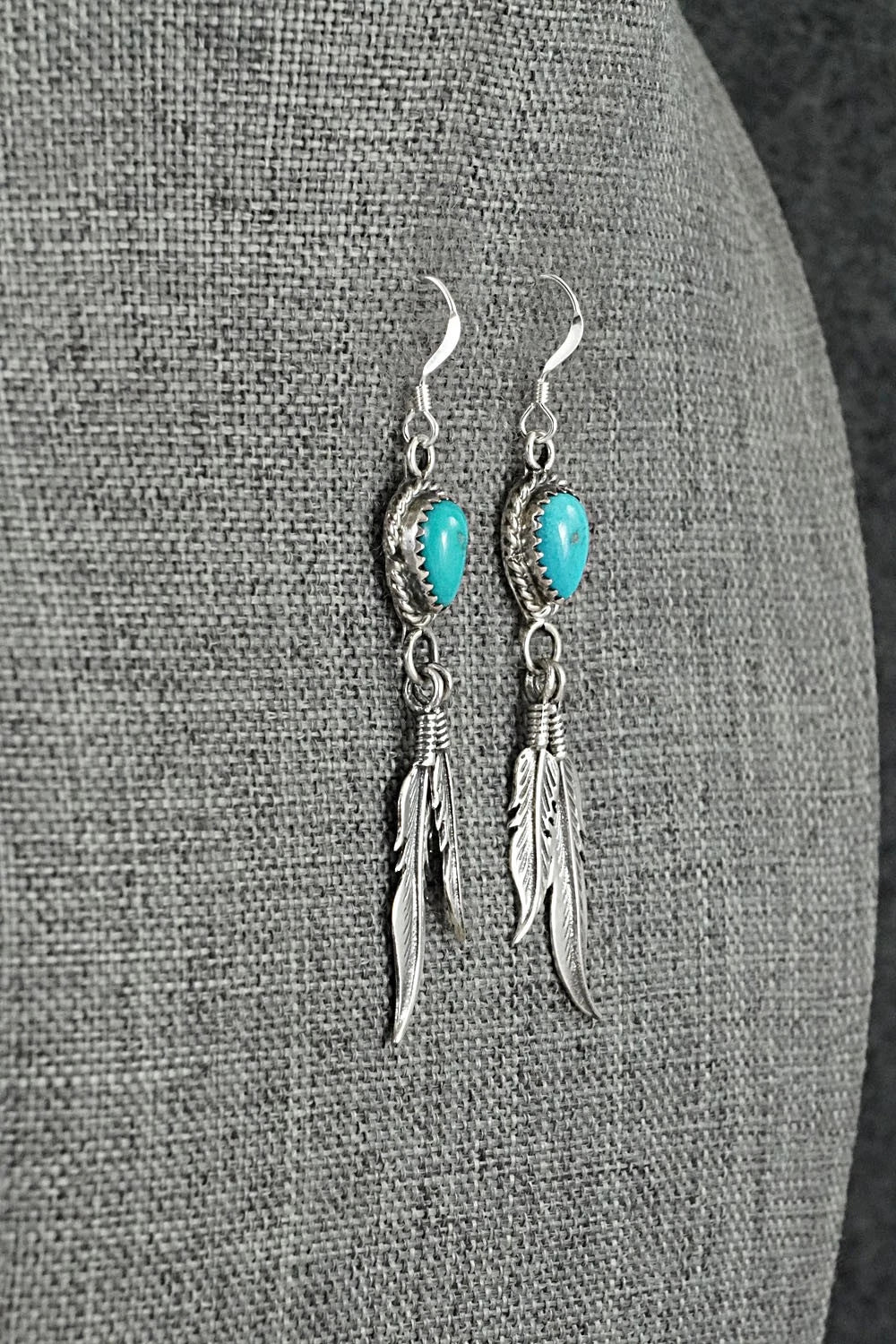 Turquoise & Sterling Silver Earrings - Isabelle Yazzie