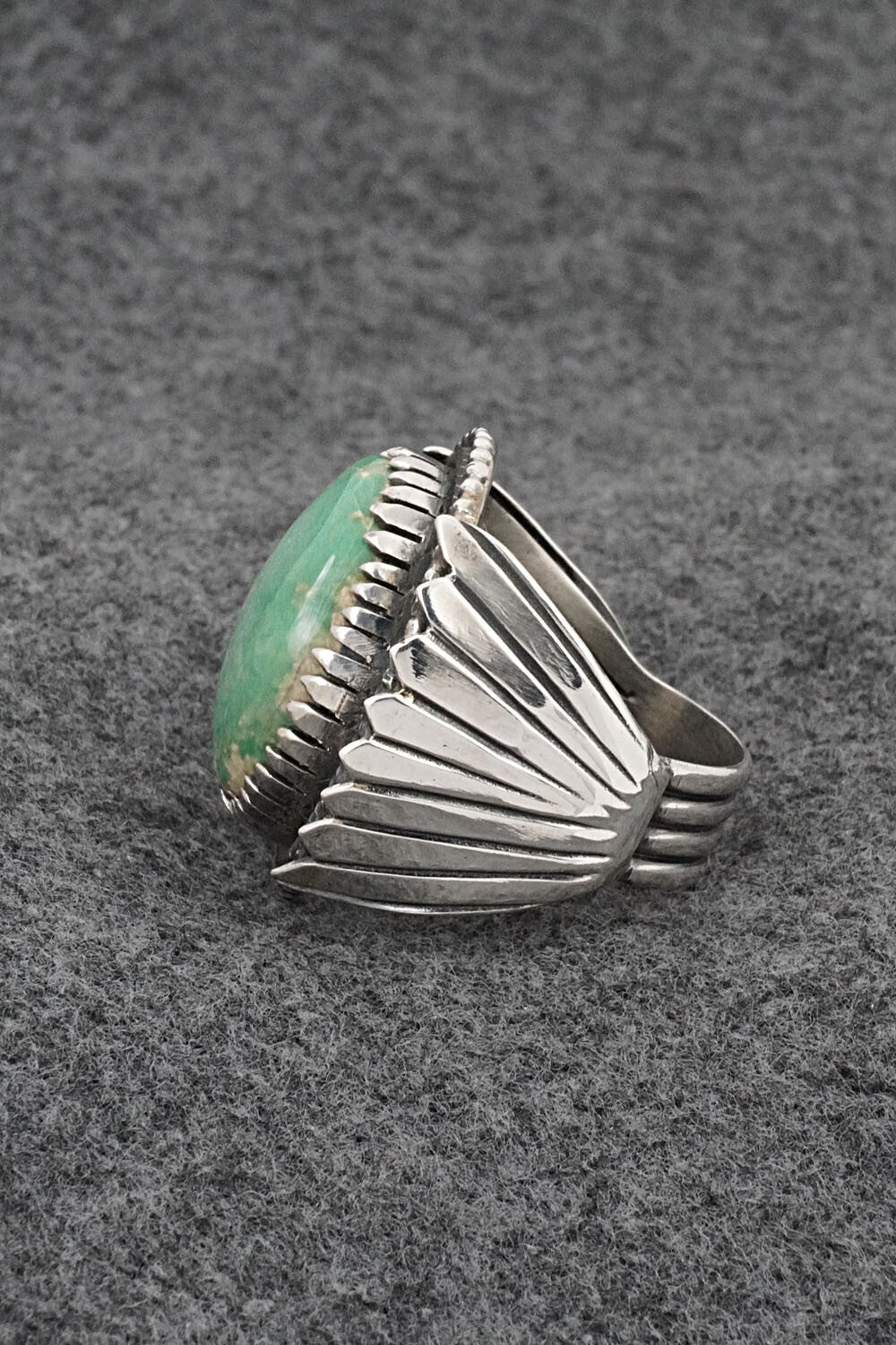 Turquoise & Sterling Silver Ring - Myron Etsitty - Size 11