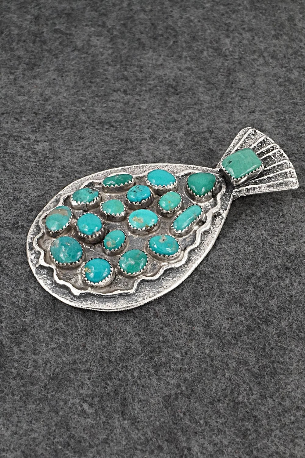 Turquoise & Sterling Silver Pendant - Delbert Arviso