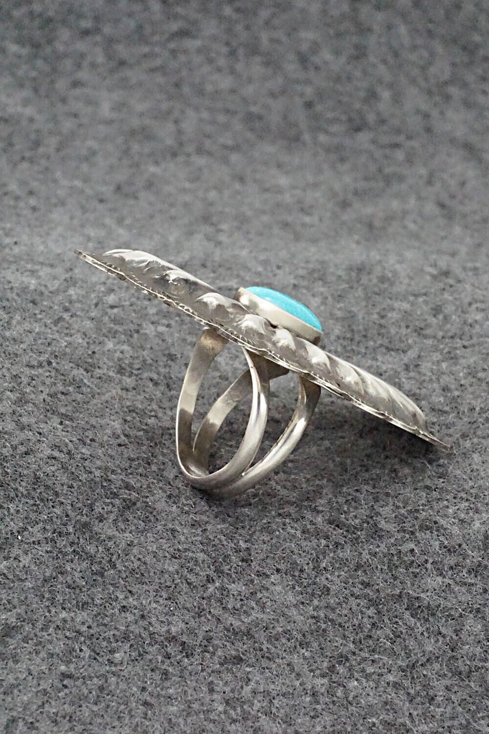 Turquoise & Sterling Silver Ring - Rita Lee - Size 8