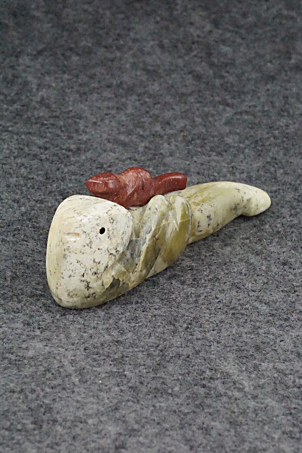 Otter with Pup Zuni Fetish Carving - Justin Red Elk