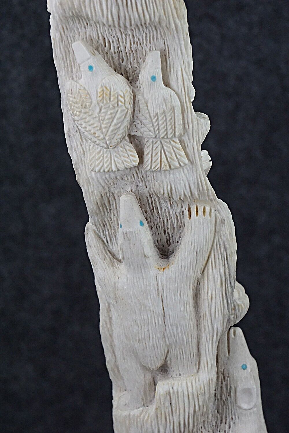 Bears & Eagles Zuni Fetish Carving - Destry Siutza