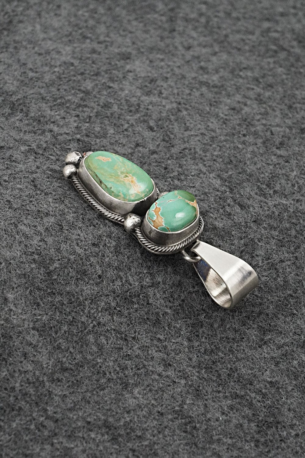 Turquoise & Sterling Silver Pendant - Darrin Livingston