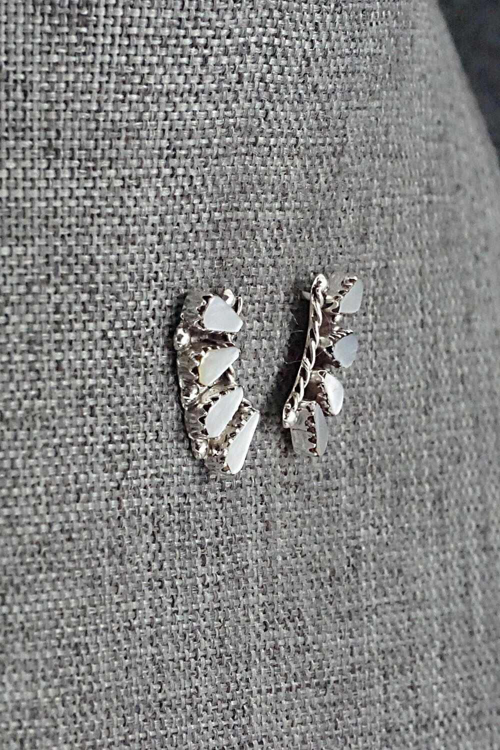Mother of Pearl & Sterling Silver Earrings - Diane Cachini