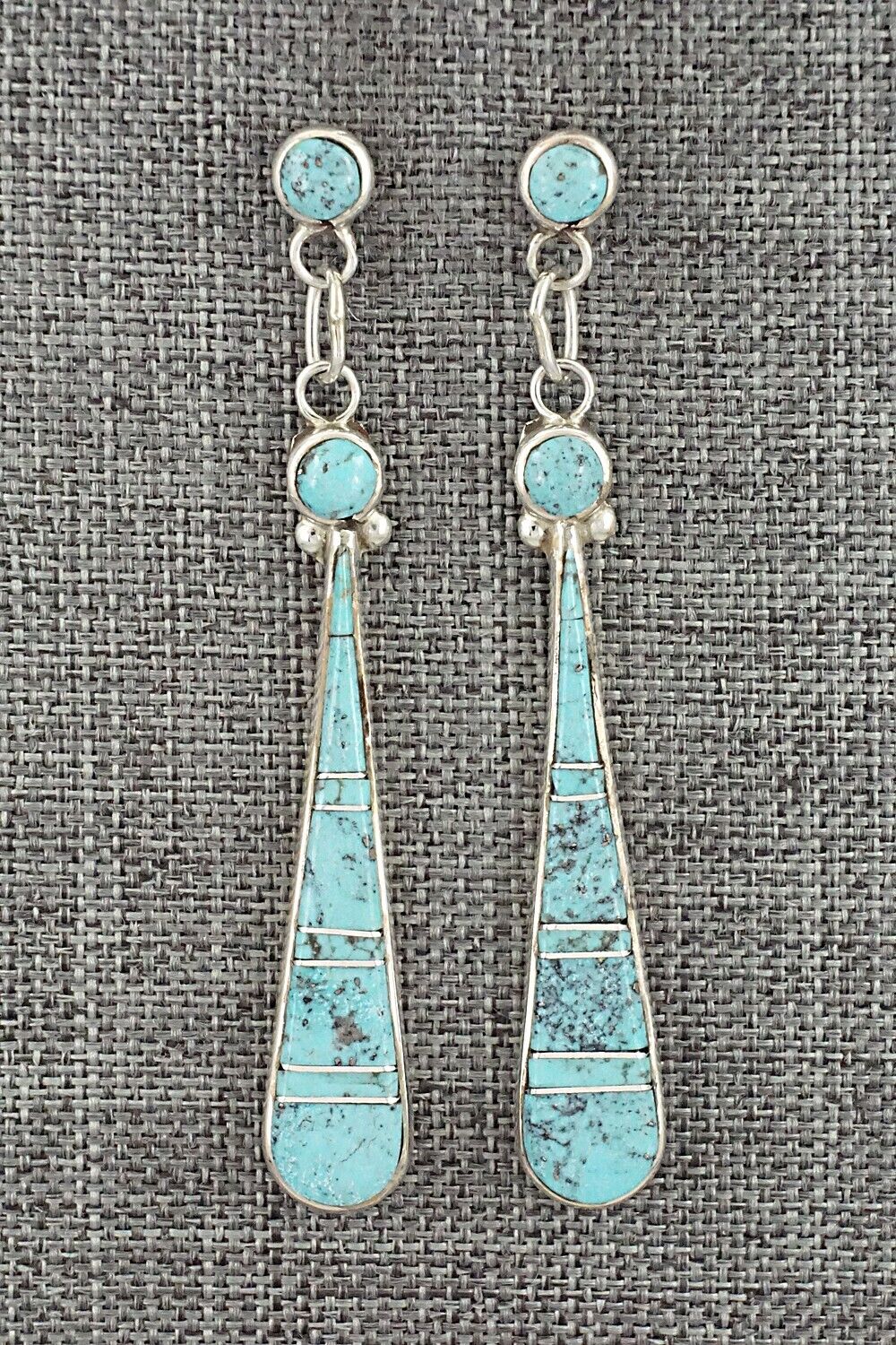 Turquoise & Sterling Silver Earrings - Terrance Panteah