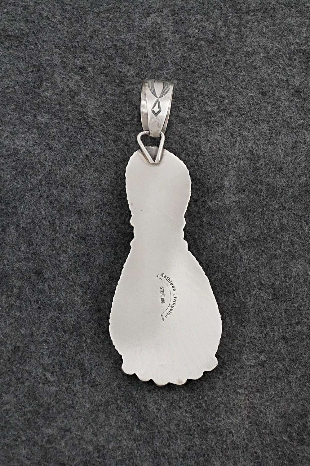 White Buffalo & Sterling Silver Pendant - Kathleen Livingston