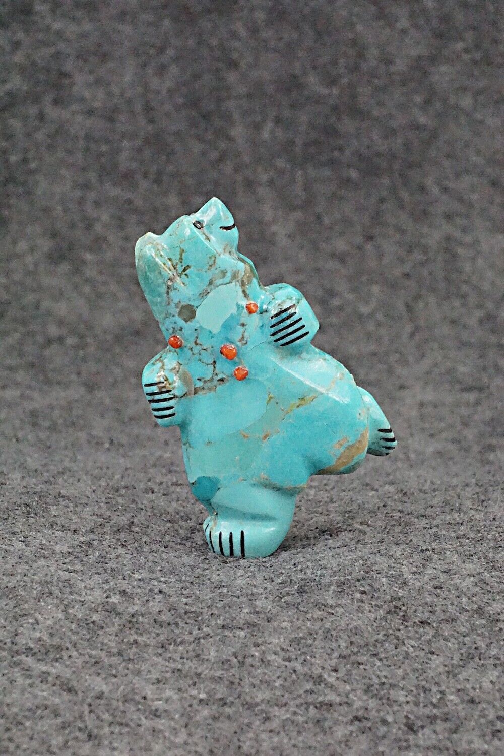 Dancing Bear Zuni Fetish Carving - Claudia Peina