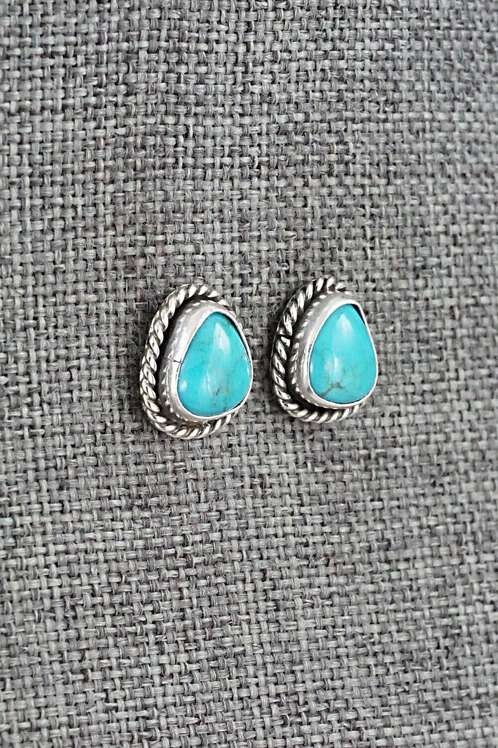 Turquoise & Sterling Silver Earrings - Marco Begaye