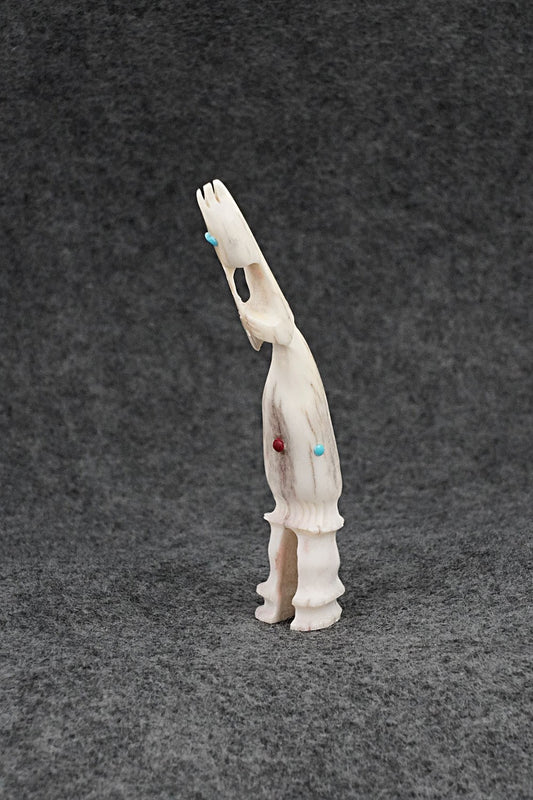 Flute Player Zuni Fetish Carving - Ethan Lowsayate