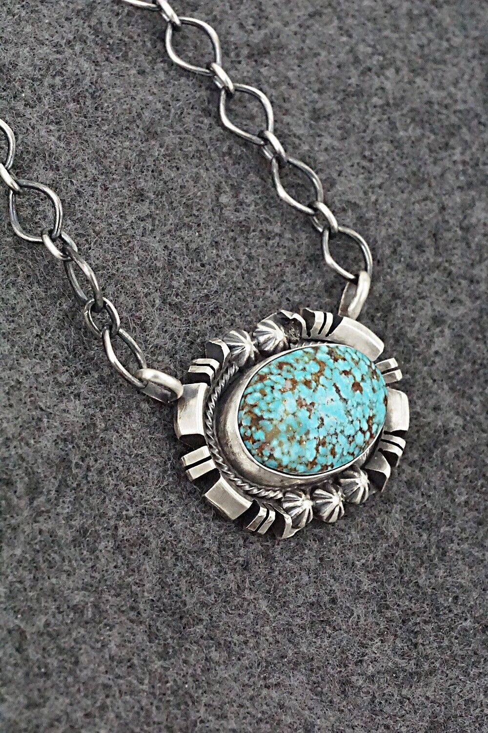 Turquoise & Sterling Silver Necklace - Randy Billy