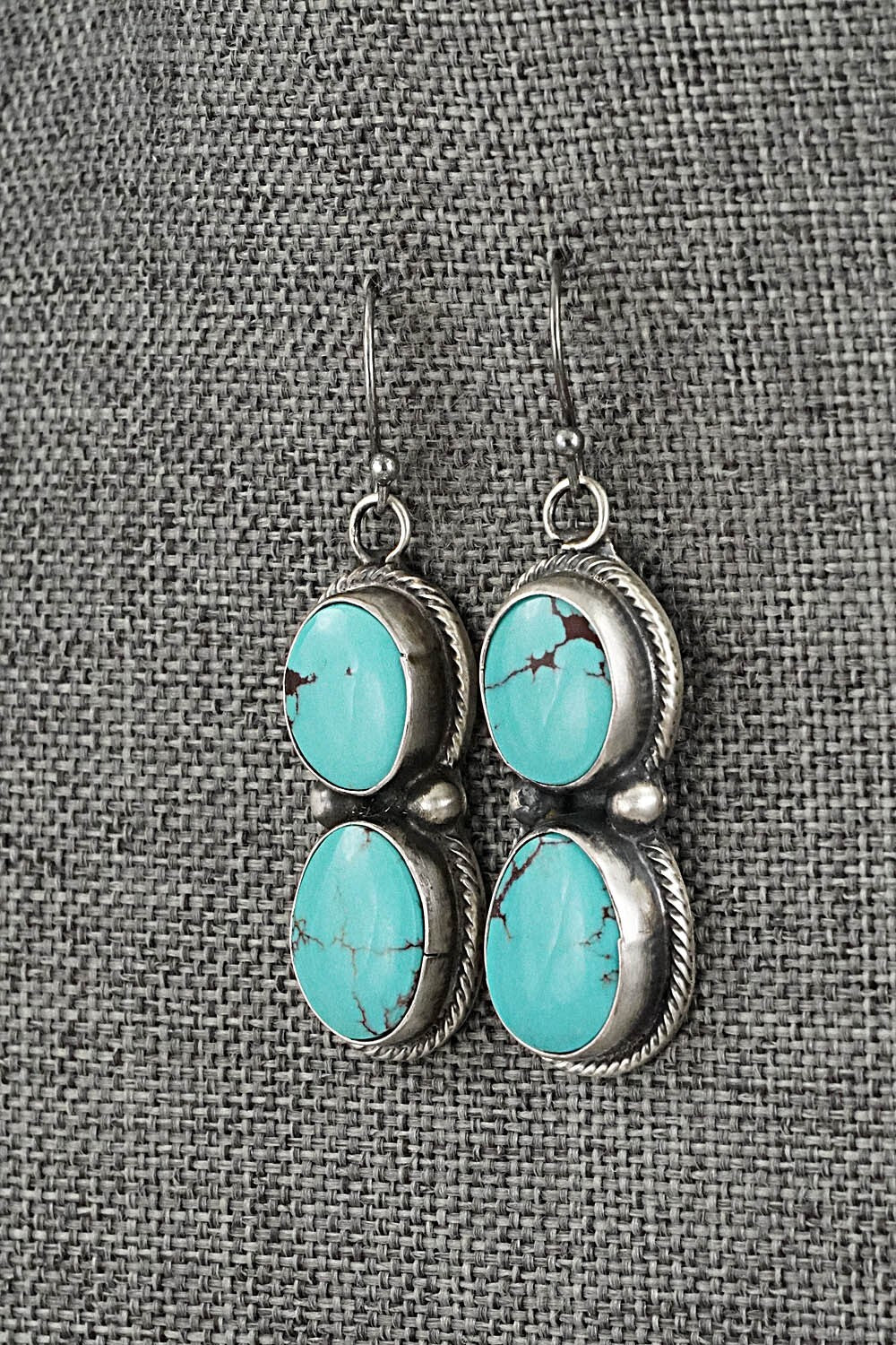 Turquoise & Sterling Silver Pendant and Earrings Set - Bobby Johnson