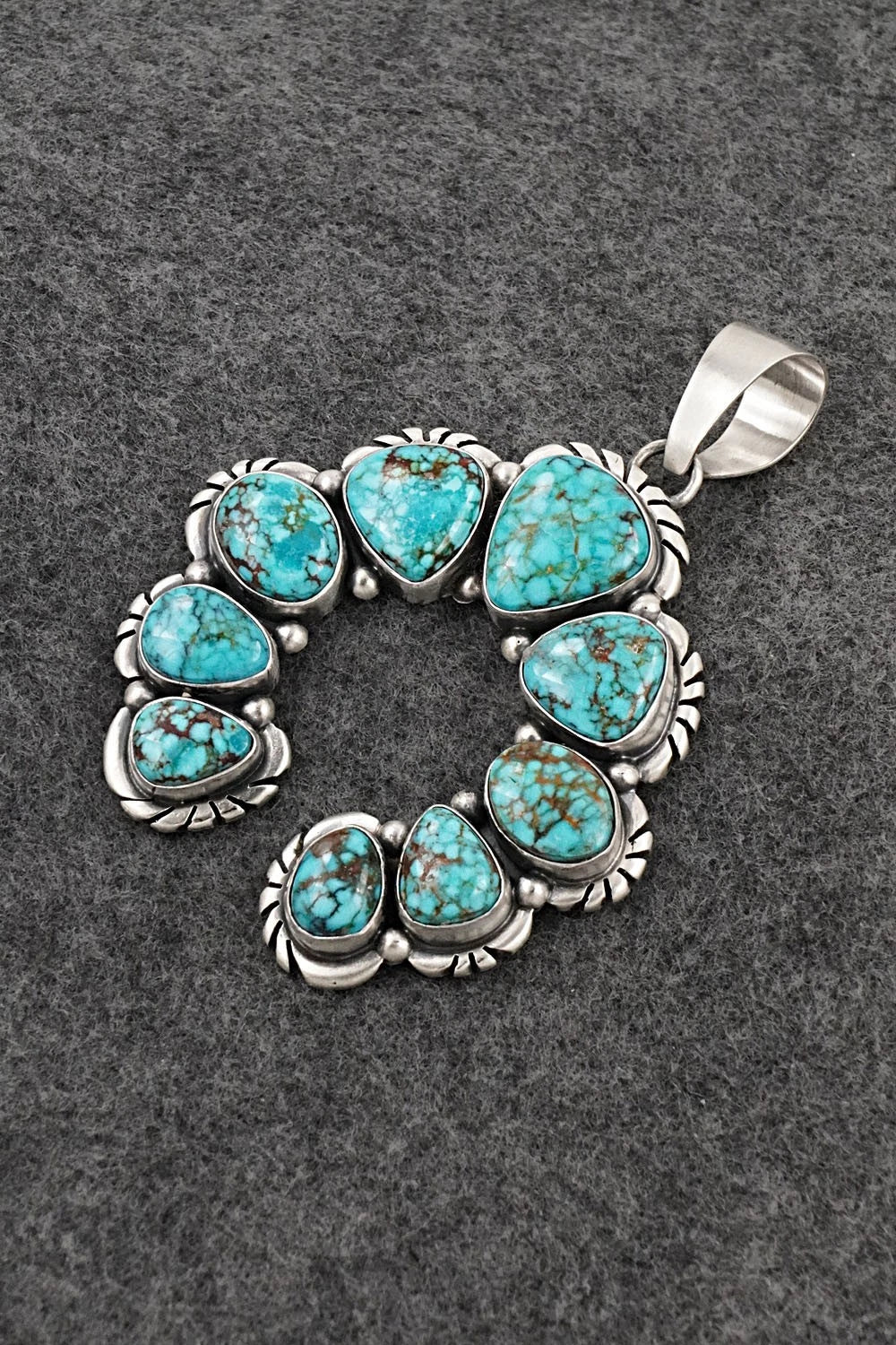 Turquoise & Sterling Silver Pendant - Mark Yazzie