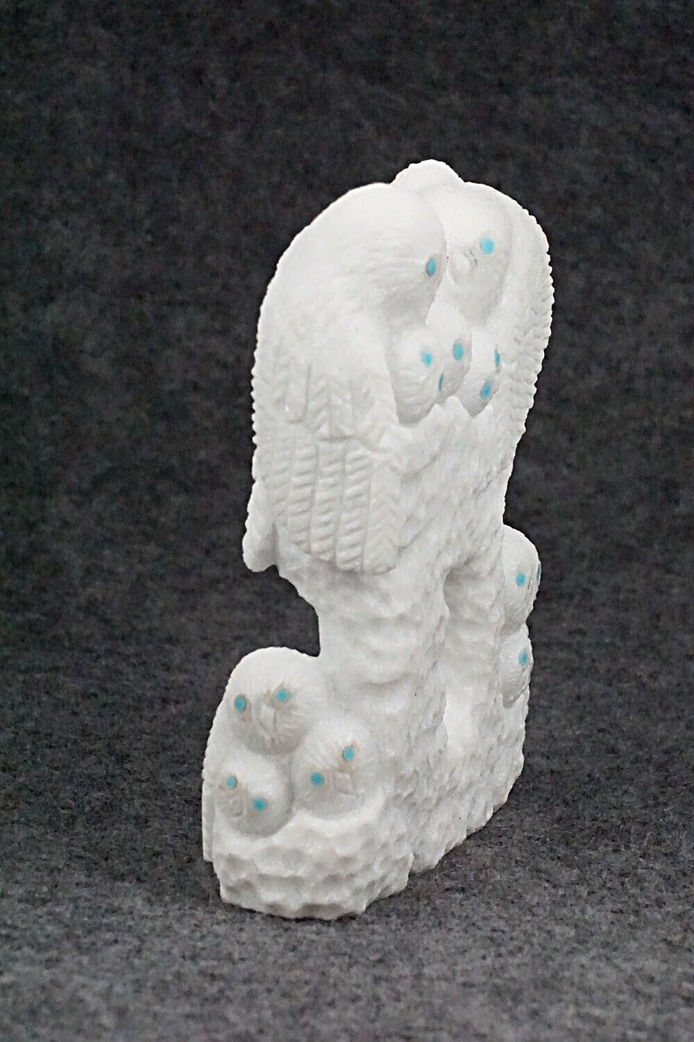 Owls Nesting Zuni Fetish Carving - Destry Siutza