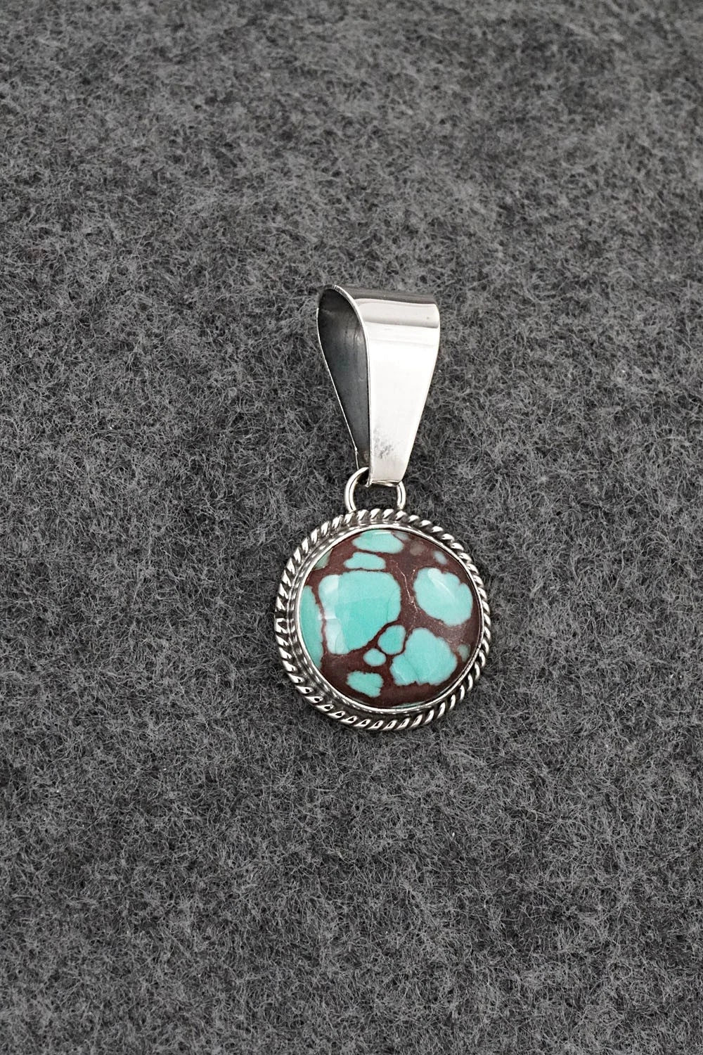 Turquoise & Sterling Silver Pendant - Eugene Gruber