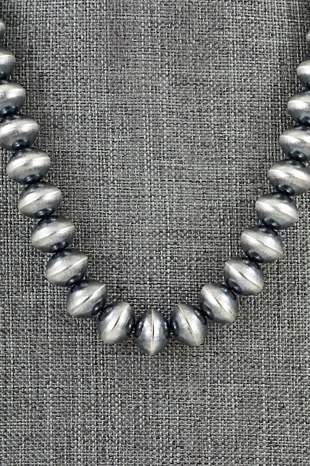 Sterling Silver Navajo Pearl Necklace 20" - Tonisha Haley
