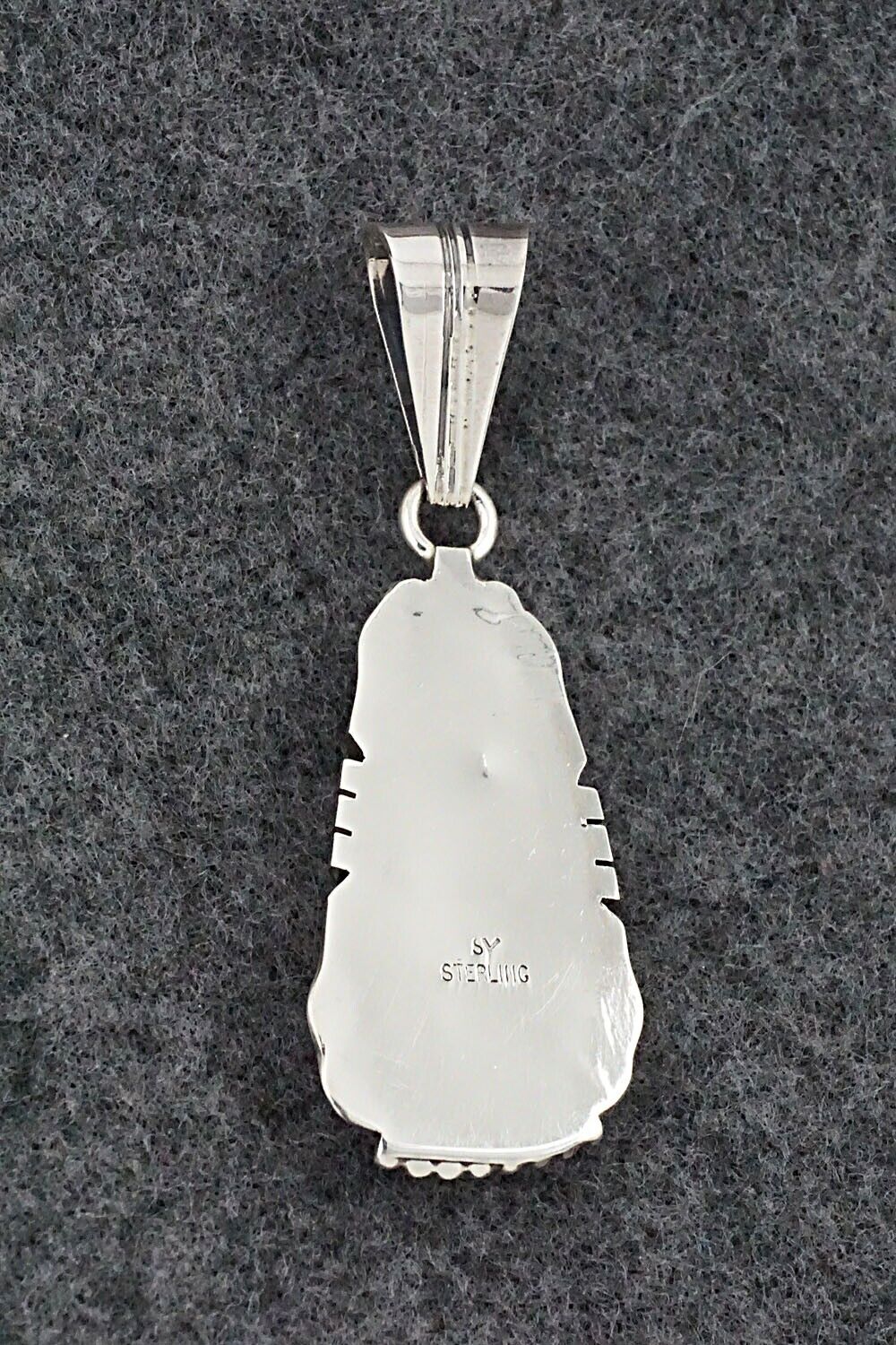 White Buffalo & Sterling Silver Pendant - Samuel Yellowhair