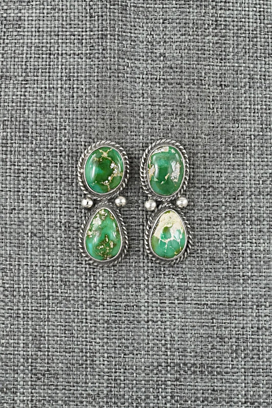 Turquoise & Sterling Silver Earrings - Eugene Gruber