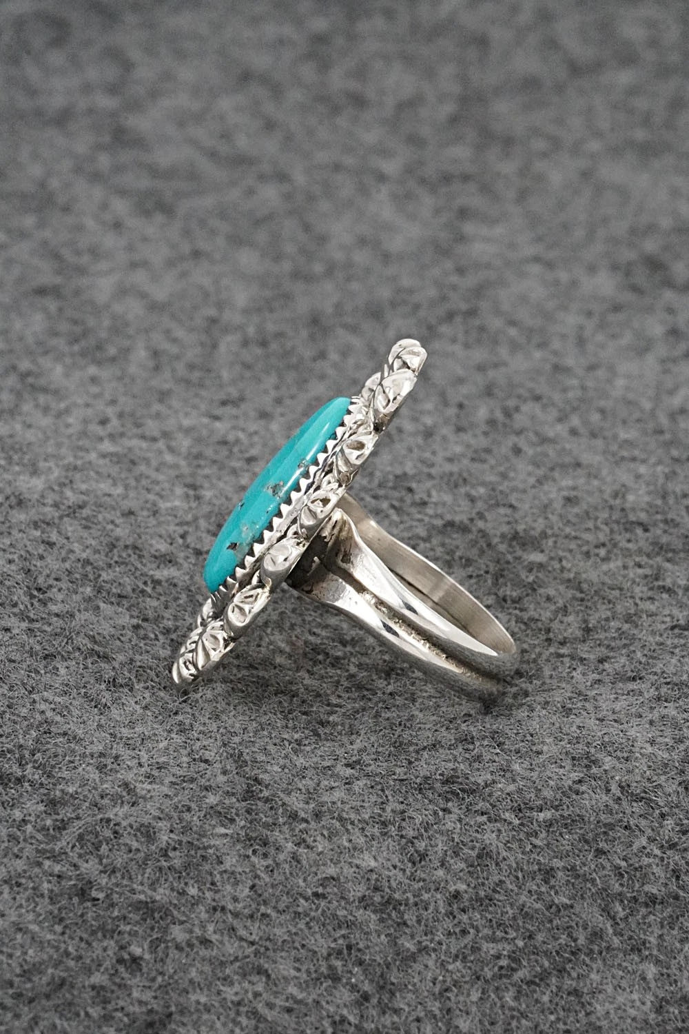 Turquoise & Sterling Silver Ring - Darius Arviso - Size 9