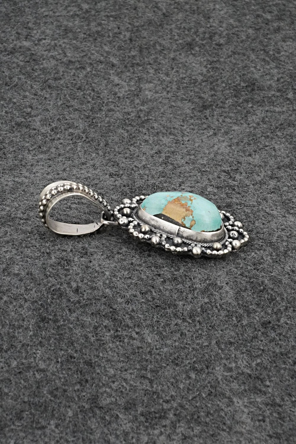 Turquoise & Sterling Silver Pendant - Darrin Livingston