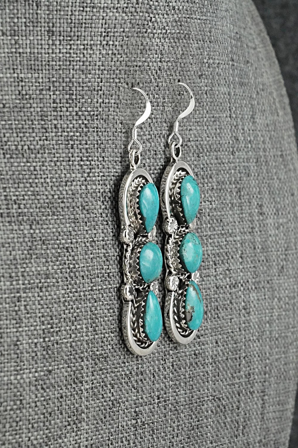 Turquoise & Sterling Silver Earrings - Marie Bahe