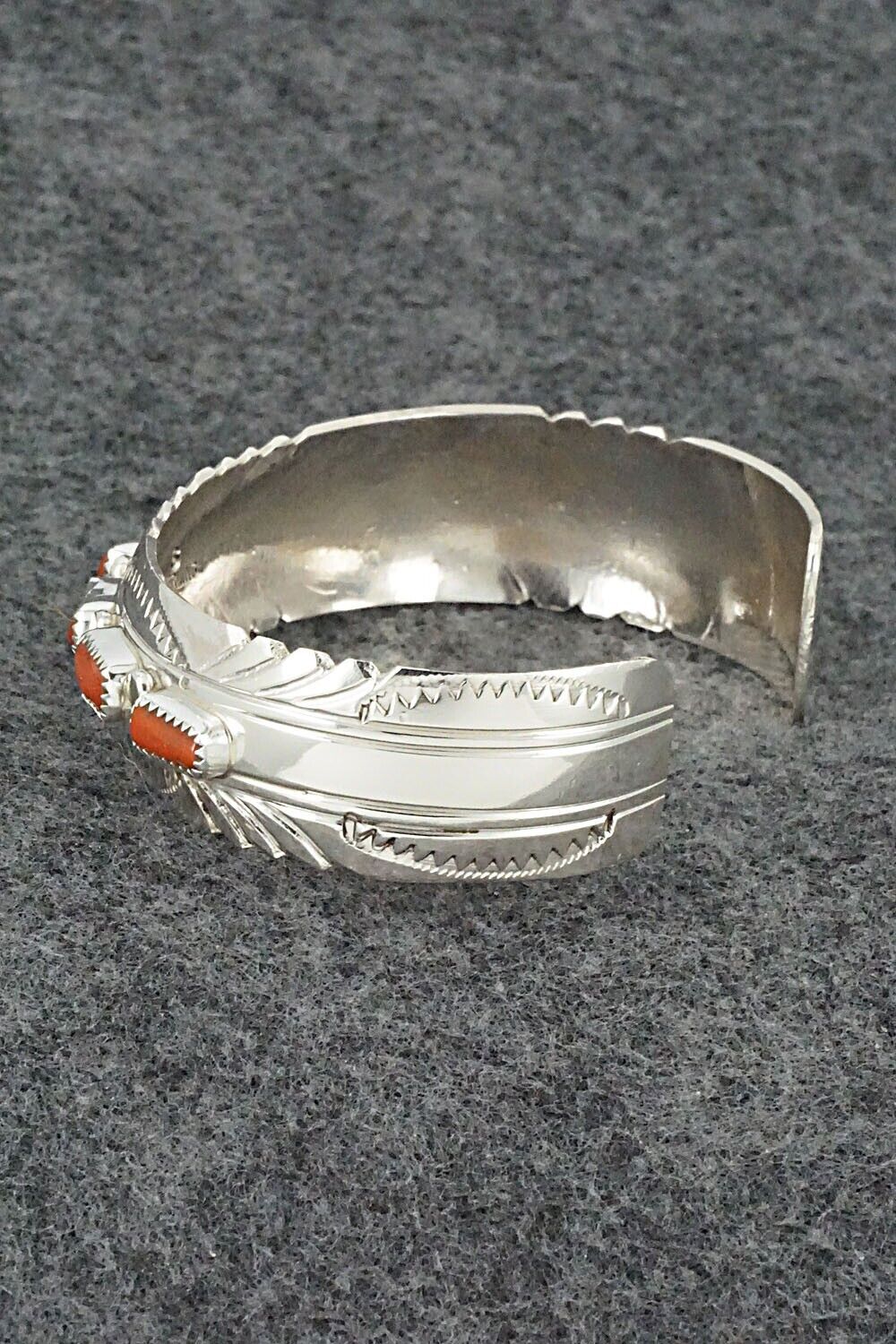 Coral & Sterling Silver Bracelet - David Segar