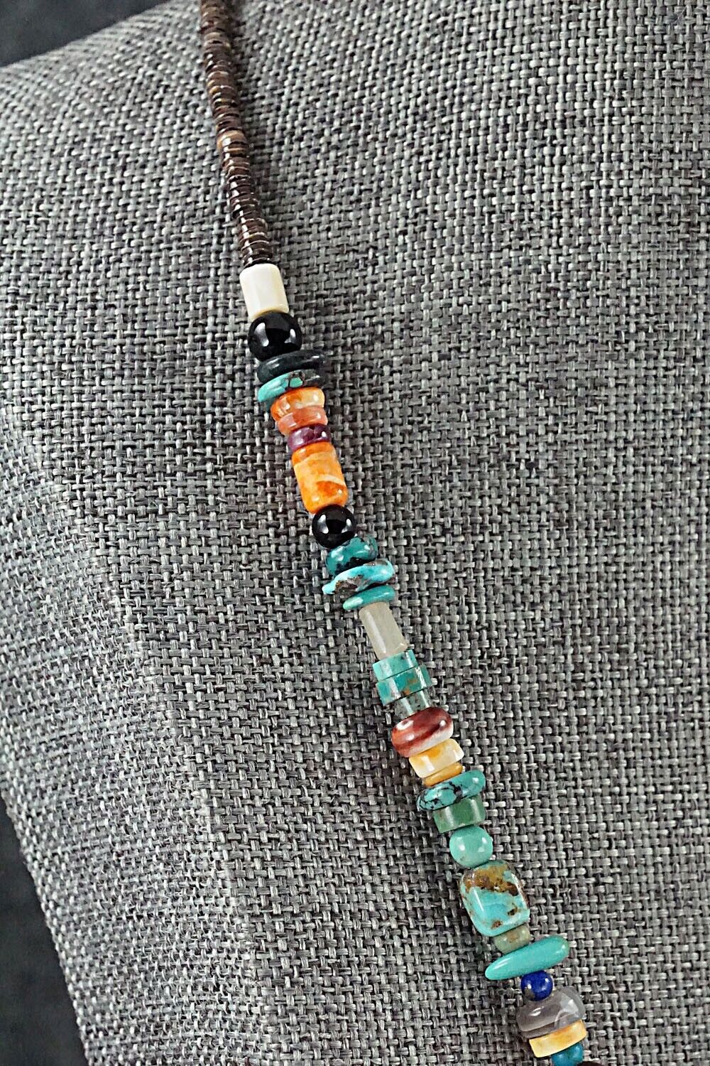 Multi Stone and Sterling Silver Necklace - Helen Tsosie