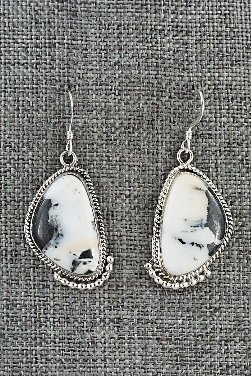 White Buffalo & Sterling Silver Earrings - Sharon McCarthy