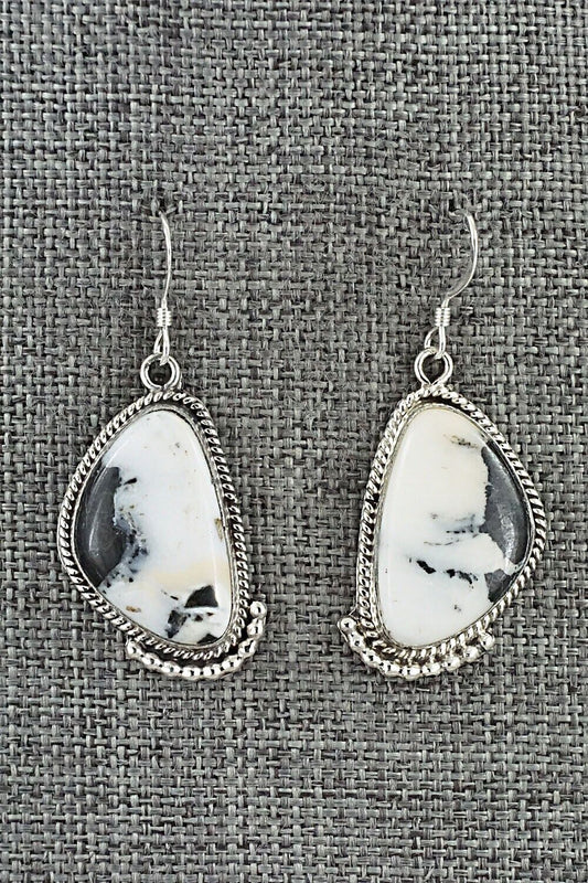 White Buffalo & Sterling Silver Earrings - Sharon McCarthy