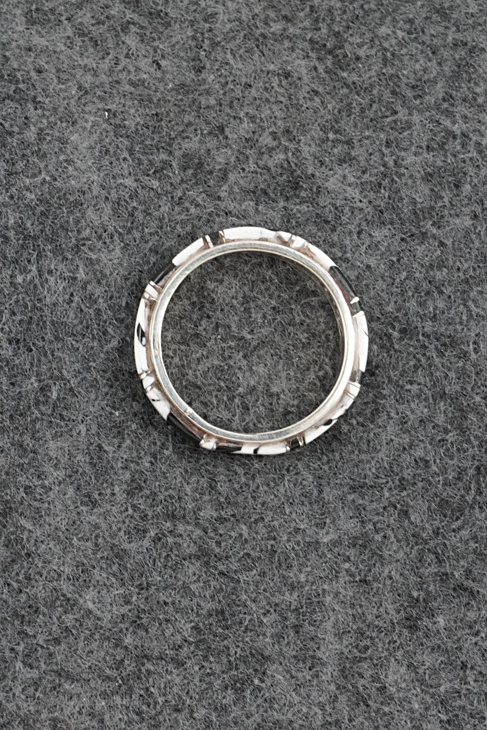 White Buffalo & Sterling Silver Ring - Terrance Panteah - Size 11.5