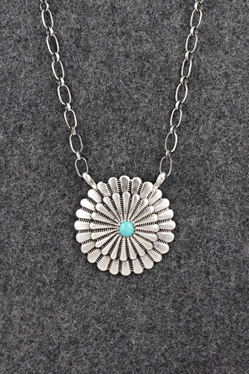 Turquoise & Sterling Silver Necklace - Sheldon Mariano